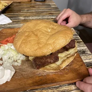 Chevapi and Serbian Salad.