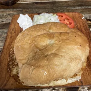 The Chevapi and Serbian salad.