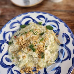 Lump crab ravioli once it was remade ($30)