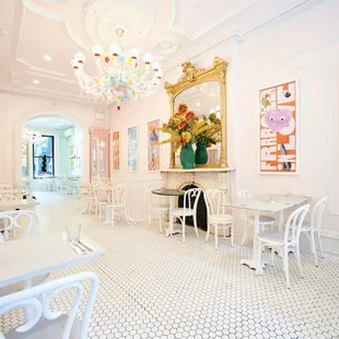 Serendipity 3 Whimsical Second Floor - the fireplace is the famous table where the iconic Serendipity3 movie scene was filmed