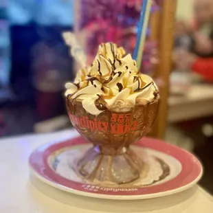 Salted Caramel Frozen Hot Chocolate