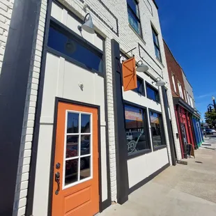 Look for the Orange door!