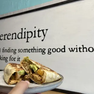 Grilled chicken wrap. Yummm!