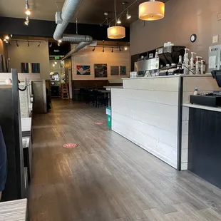 a man sitting at the counter