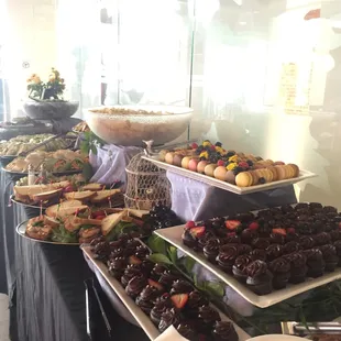 The spread for The Alliance Center&apos;s monthly Lunch &amp; Learn. Held in the event space next to the coffee bar.