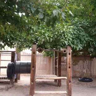Our main play yard is unique and spacious.