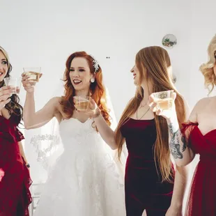 Bride and Bridesmaids