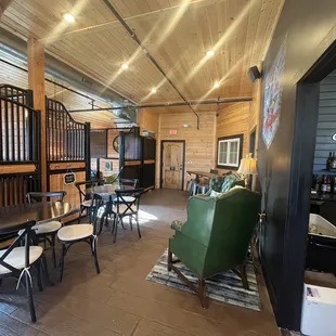 the inside of the tasting room