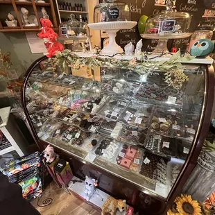 a display of various sweets