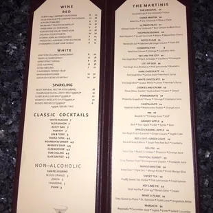 the menu