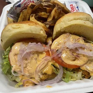 Crab cake sandwiches