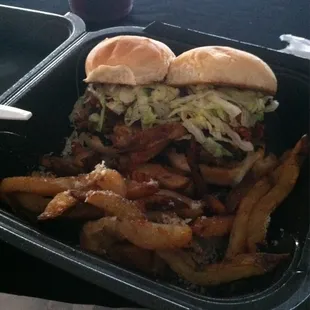 Meatloaf minis w truffle fries