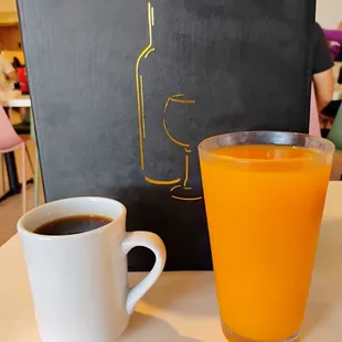 Coffee ($3.99) &amp; Fresh Squeezed Orange Juice ($7.99)  08-24-2024