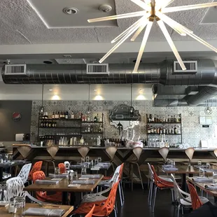 Dining room, and bar area