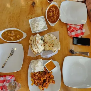 chicken korma, honey chicken, and chicken tikka kebab.