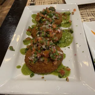 a plate of food on a table