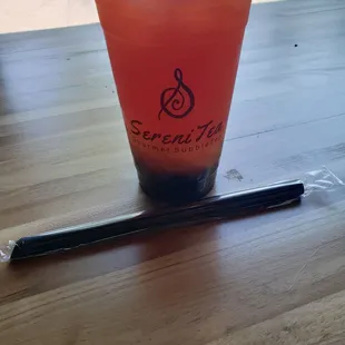 Mango Watermelon Boba Tea