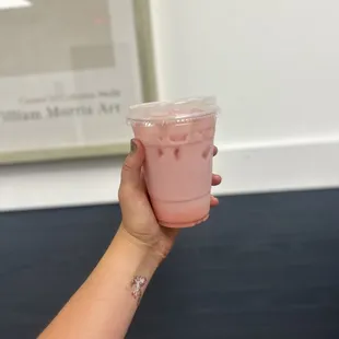 Strawberry's and cream drink