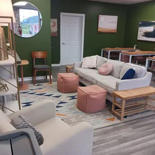 Sitting room adjacent to coffee shop