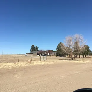 Owner and guest house a view from the riding area.
