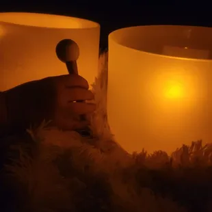 Crystal singing bowls