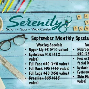 September Special is here and we made it a grand special! Start the new school year off by enjoying some great back to school deals!
