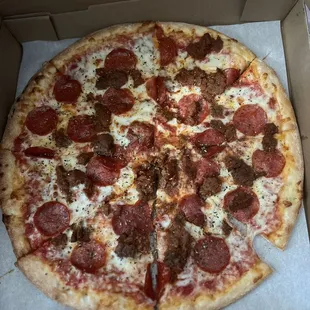 Meatball &amp; pepperoni small pizza