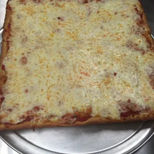Sicilian cheese pizza