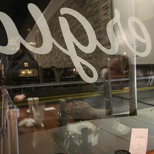 Booth looking outside