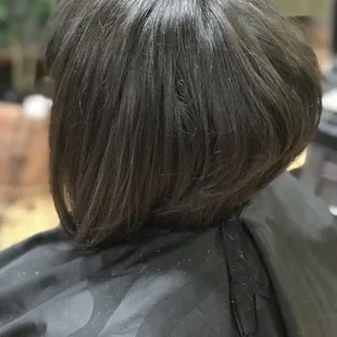 Stacked A-line bob by Mariah