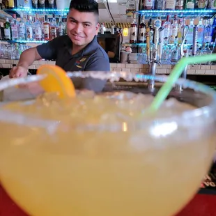 a man sitting at a bar