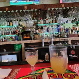 two drinks on the bar