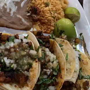 Al pastor tacos    and they are fantastic