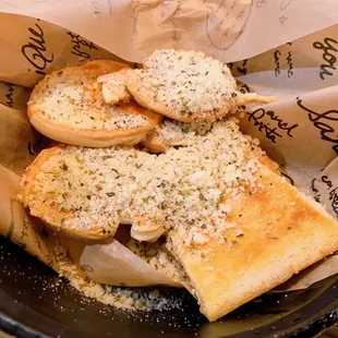 Garlic and Parmesan bread