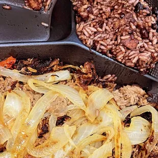 a tray of food on a table