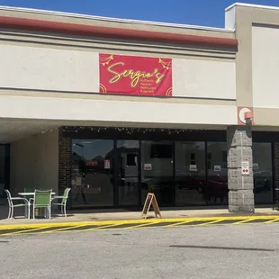 the front of a restaurant