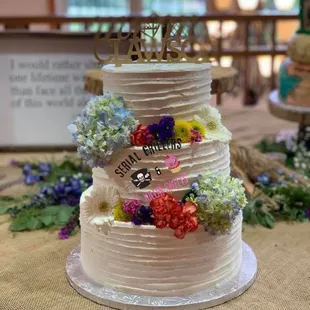 a wedding cake
