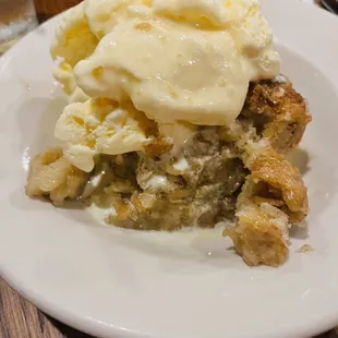 Bread Pudding and ice cream