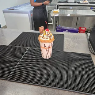 This is a peanut butter explosion shake and it is well worth it