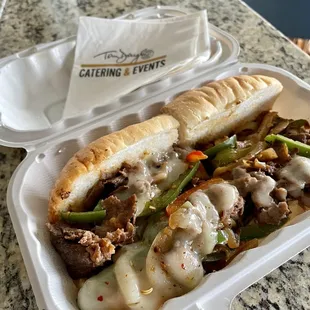 Pop up Philly cheesesteak