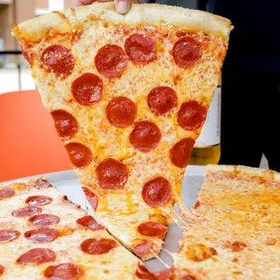 30'' Seriously Large half cheese half pepperoni pizza