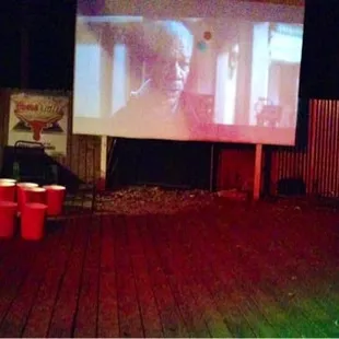 Cornhole, jumbo beer pong &amp; movies on the big screen