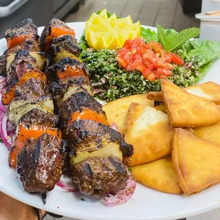 a plate of food on a table