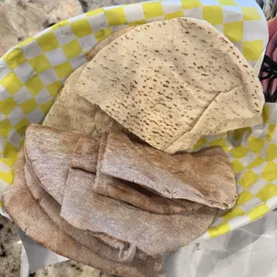 wheat &amp; white pitas