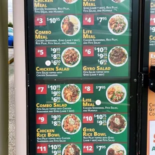 Serop's Express menu with Eat Fit options