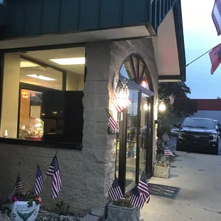 the front of the restaurant