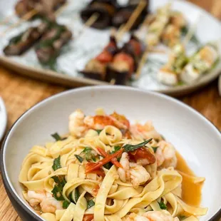 Tagliatelle con gamberetti