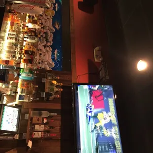 the bar and television