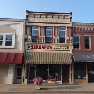 the front of the building