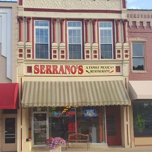 the front of the building